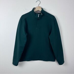 Bonobos Shirt Mens Medium Quarter Zip Fleece Sweatshirt Pullover Golf Green